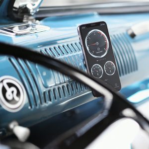 VW Bulli Zusatzinstrumente App im Oldtimer Cockpit, Drehzahl, Tacho, Spannung, Sicherheit