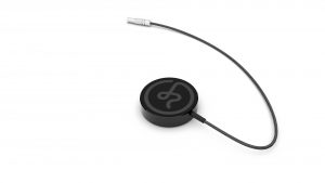 GPS Oldtimer-Sensor, magnetisch, schwarz, Oberseite, hoots classic Logo
