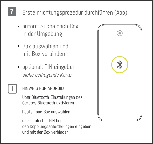 hoots Motordaten Bluetooth Handy App verbinden
