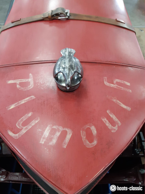 Plymouth Motorhaube, boattail rot mit hoots classic