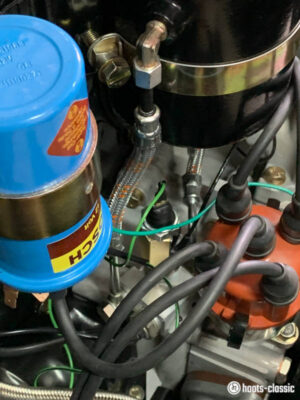 Porsche mit hoots Öldrucksensor und Öltemperatursensor