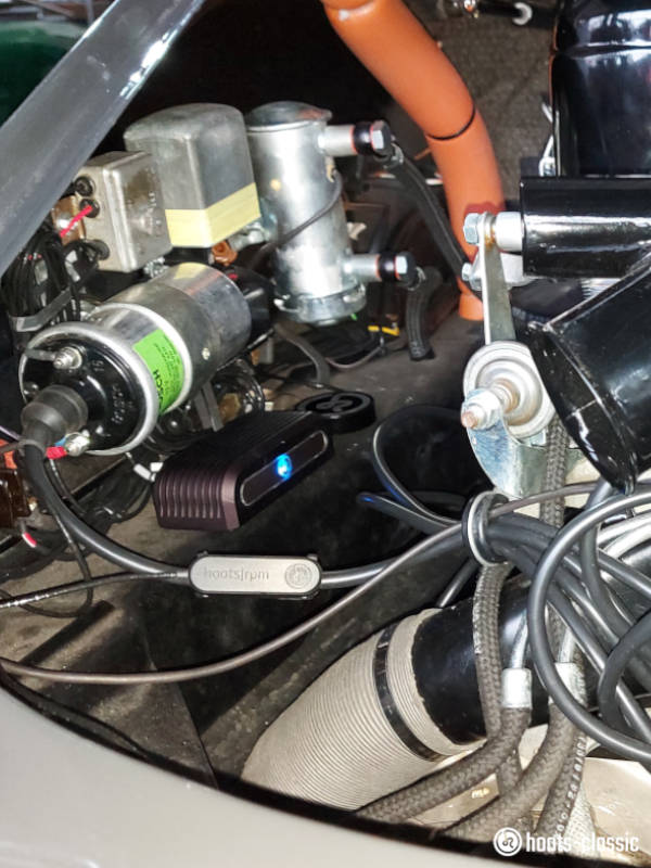 Porsche 911 mit hoots Drehzahl RPM Sensor am Zündkabel für Drehzahlmesser