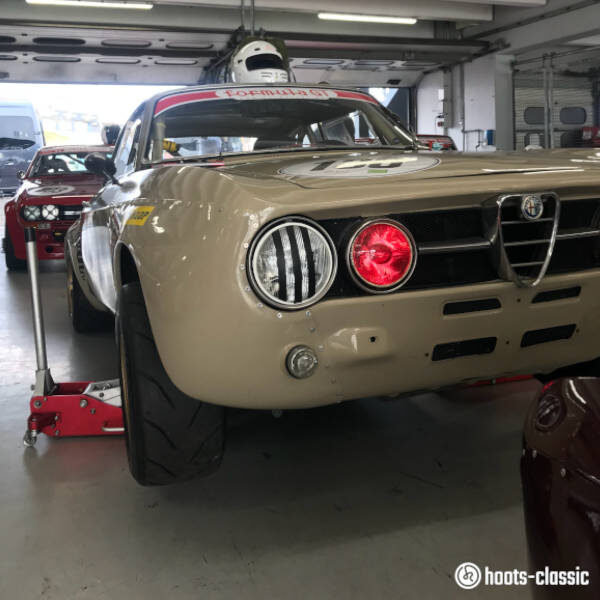 Alfa Romeo GTAm historischer Rennsport mit hoots classic Motorwerten